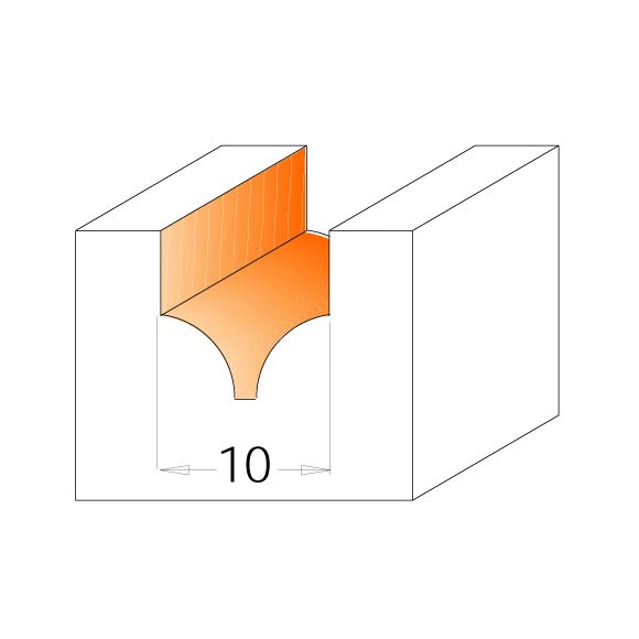 Buy CMT- HW Decorative Ogee Bit D19x13 R: 6.35 S=12 Online | Power Tools | Qetaat.com